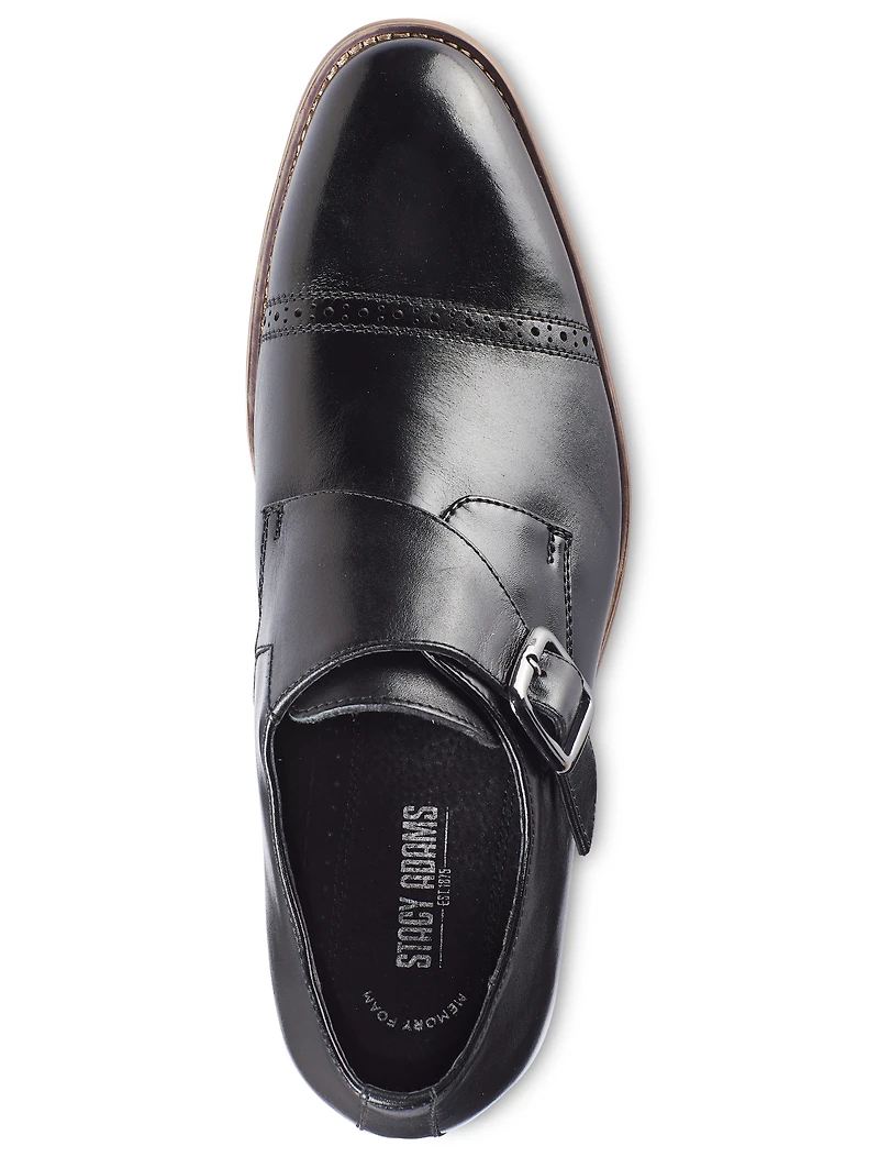 Desmond Cap-Toe Monk Strap Dress Shoes