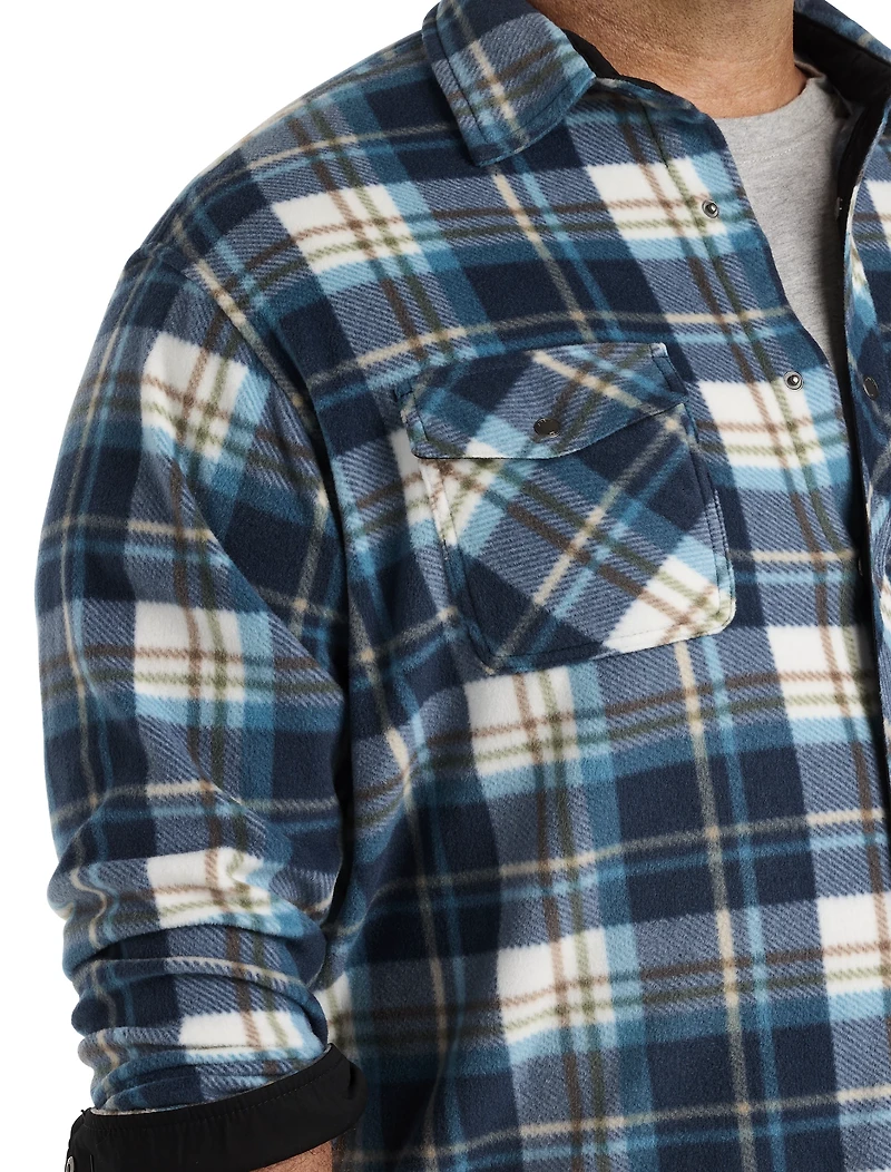 Glacier Plaid Superfleece Flannel Shirt Jacket