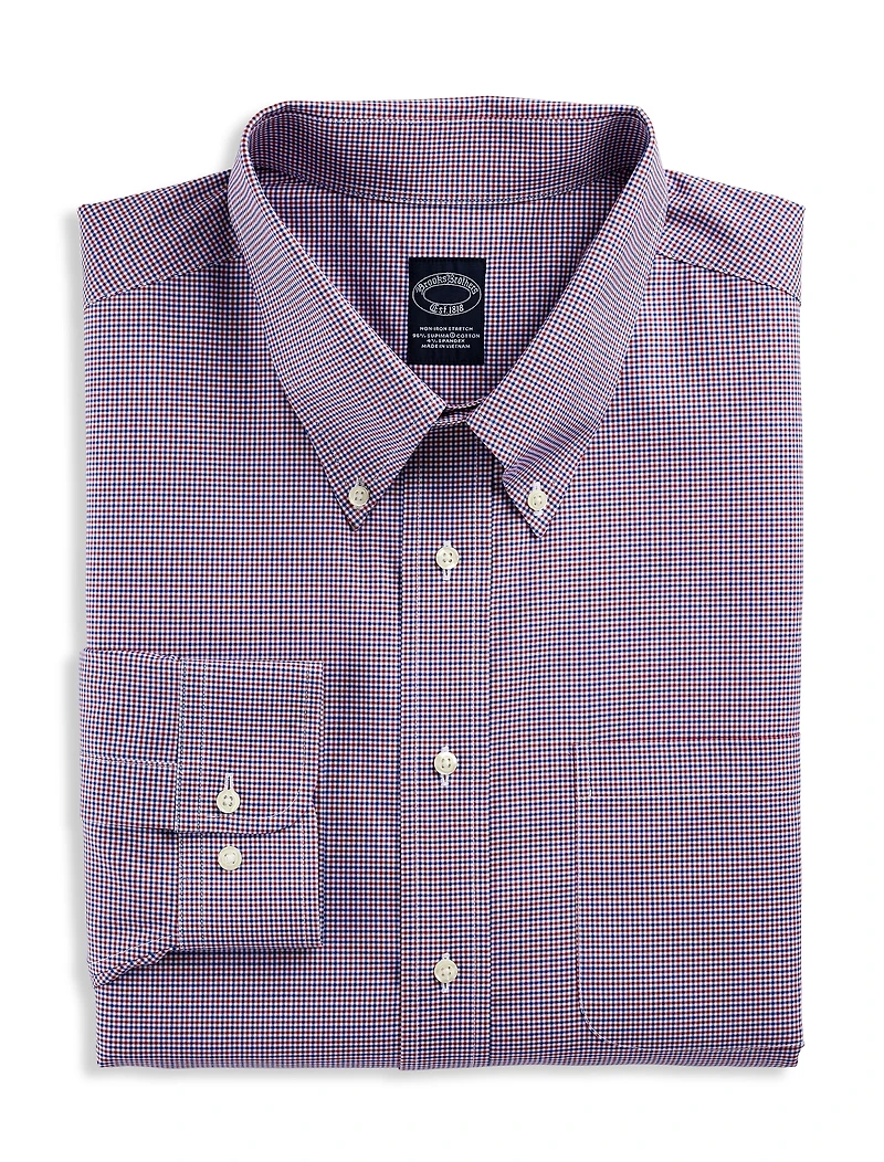 Non-Iron Mini Check Dress Shirt