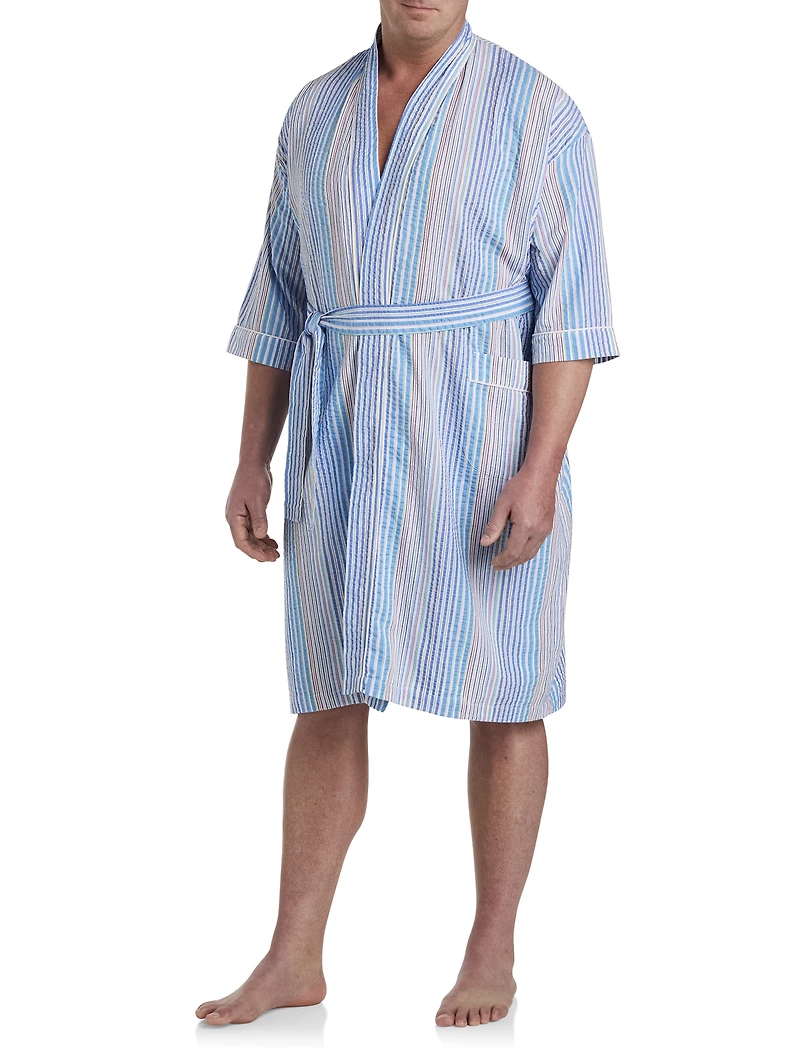 Sun Dazed Seersucker Striped Robe