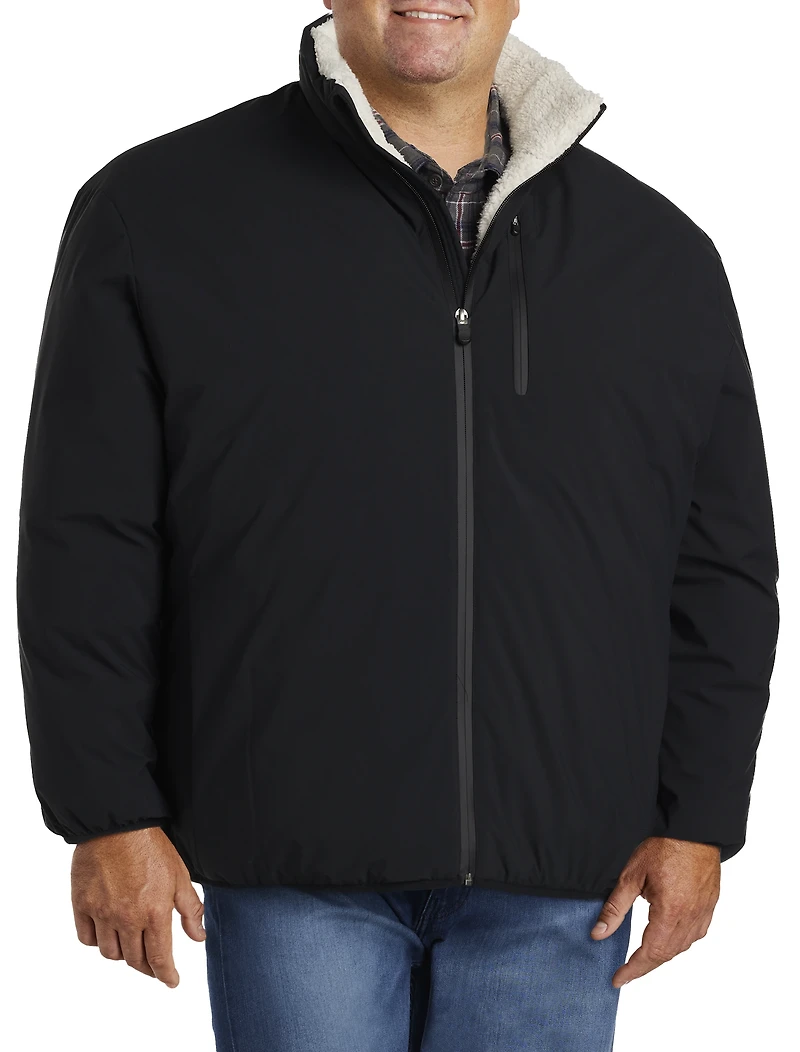 Faux Sherpa-Lined Jacket