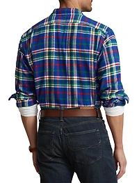 Multi Plaid Flannel Sport Shirt