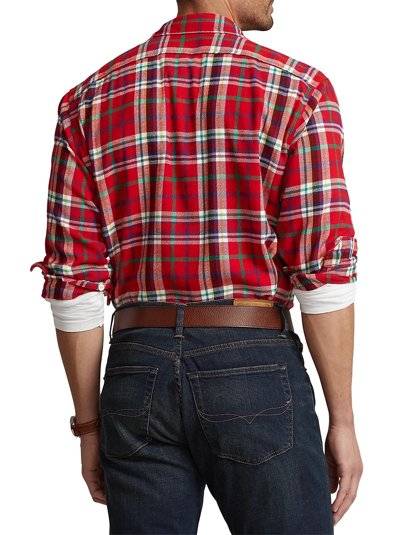 Plaid Flannel Sport Shirt