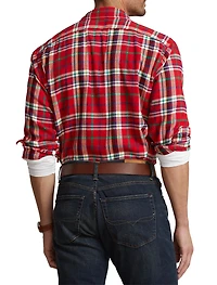 Plaid Flannel Sport Shirt
