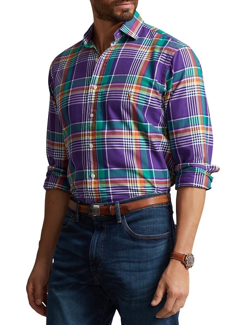 Multi Plaid Oxford Sport Shirt