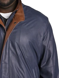 Double-Collar Leather Jacket