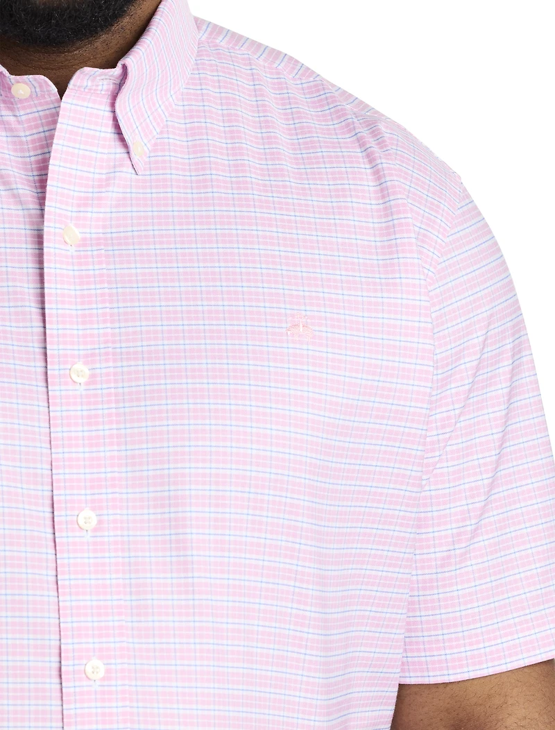 Non-Iron Plaid Oxford Sport Shirt