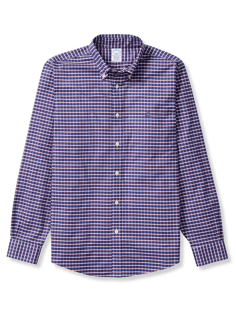 Non-Iron Oxford Plaid Sport Shirt