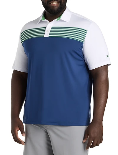 Performance Chest Striped Polo Shirt