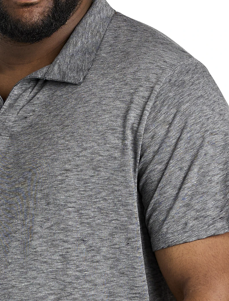 Burnout Slub Jersey Polo Shirt