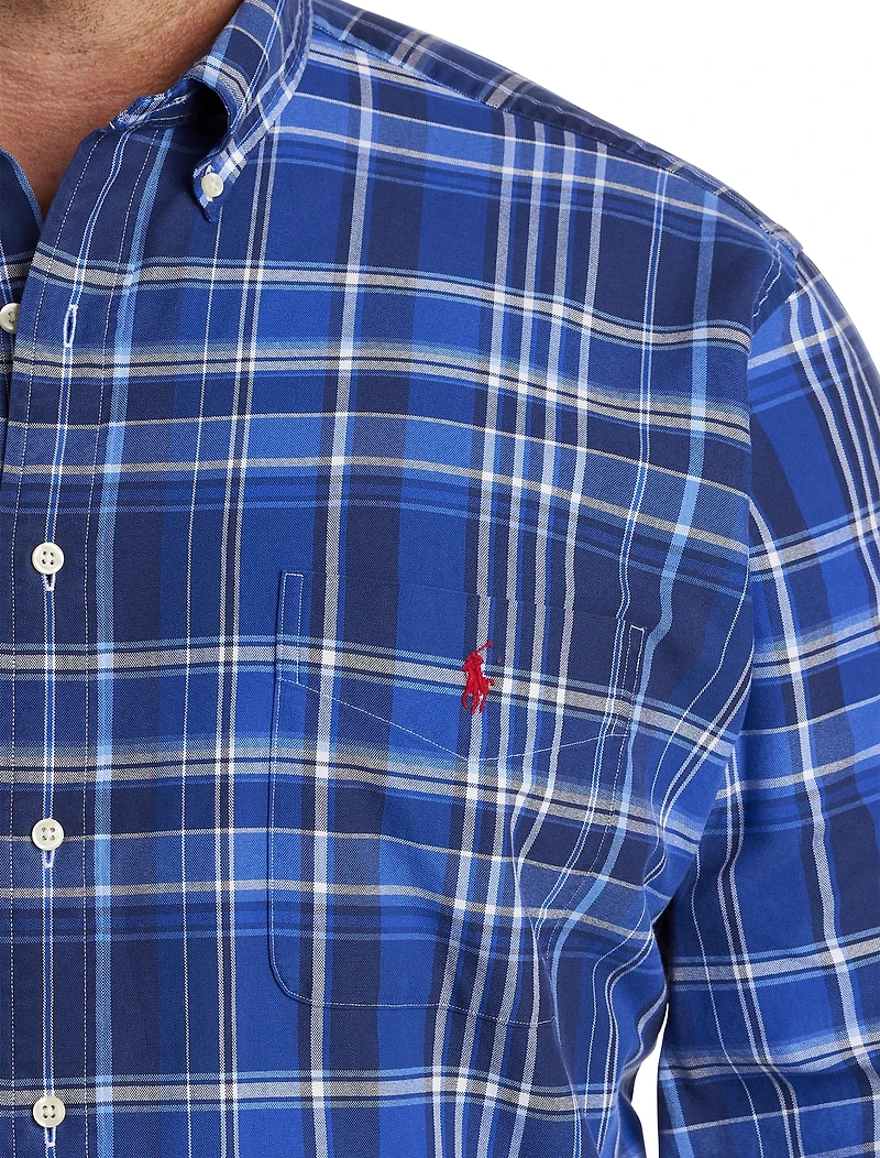 Multi Plaid Oxford Sport Shirt