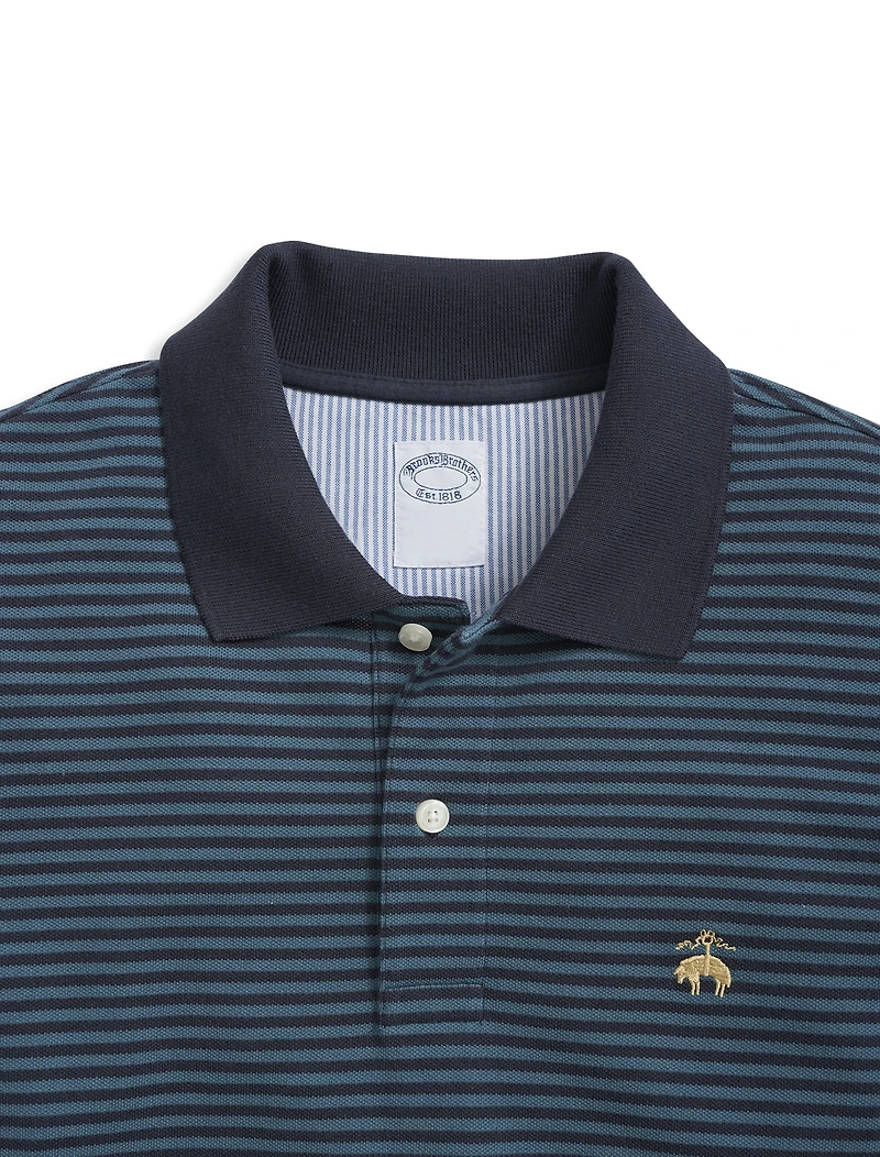 Striped Piqué Polo Shirt