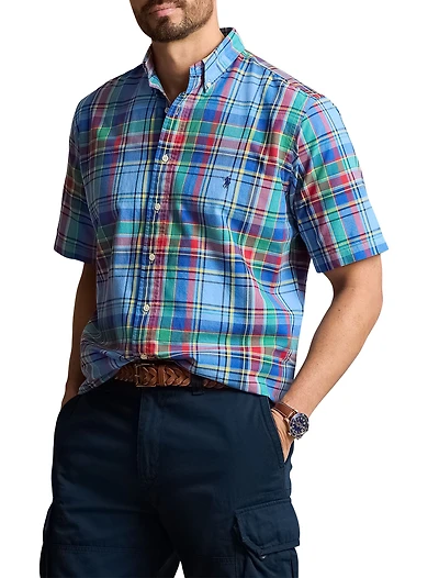 Multi Plaid Oxford Sport Shirt
