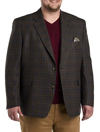 Wool-Blend Plaid Sport Coat