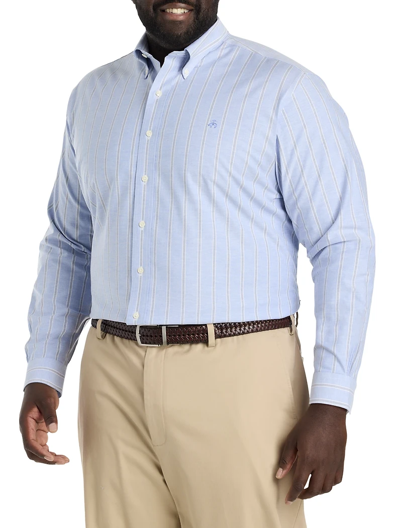Non-Iron Striped Oxford Sport Shirt