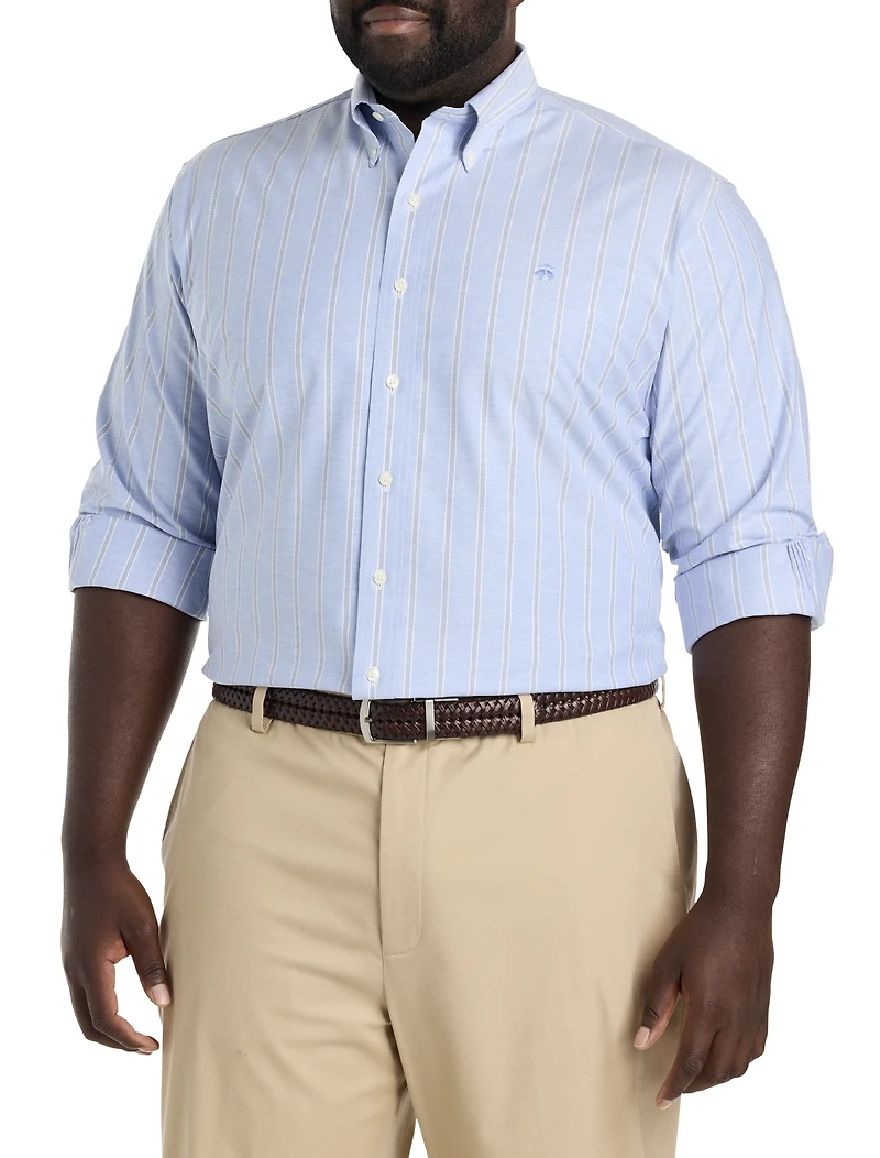 Non-Iron Striped Oxford Sport Shirt