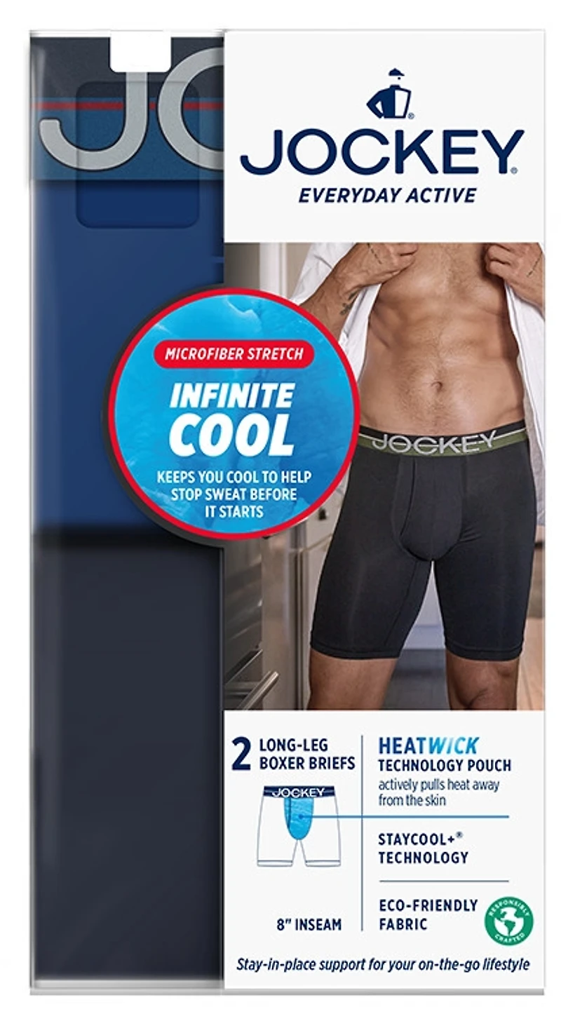 2-pk Infinite Cool Performance Microfiber Boxer Briefs
