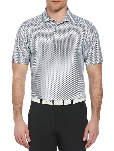 Gradient Chevron Print Polo Shirt