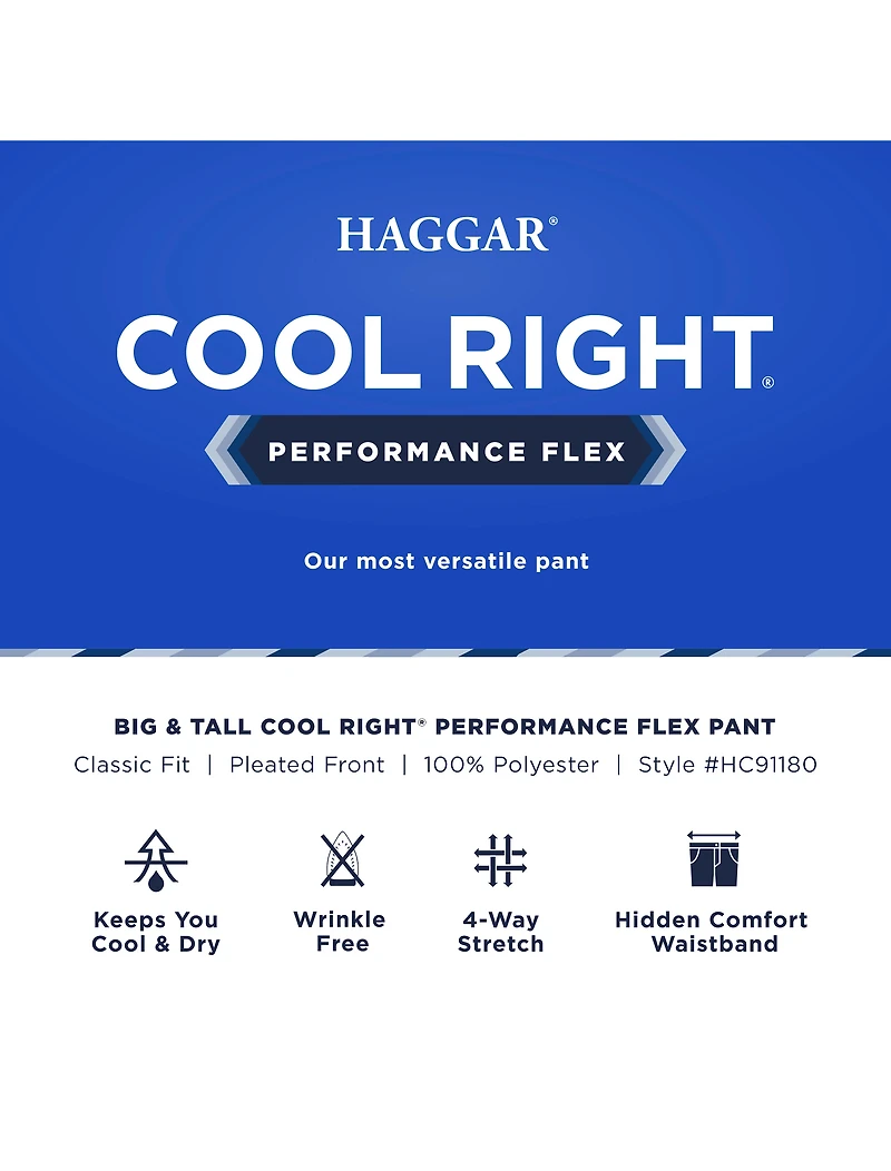 Cool Right Performance Flex Pleated Pants