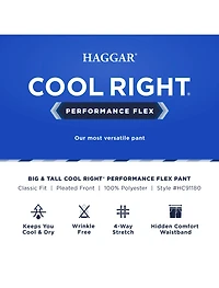 Cool Right Performance Flex Pleated Pants