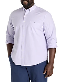 Stretch Poplin Striped Sport Shirt