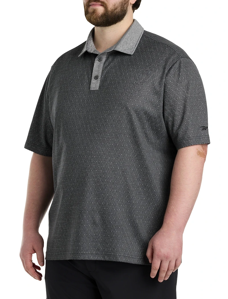 Performance Diamond Print Polo Shirt
