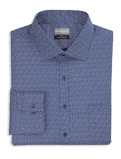 Abstract Patterned Performance Dress Shirt