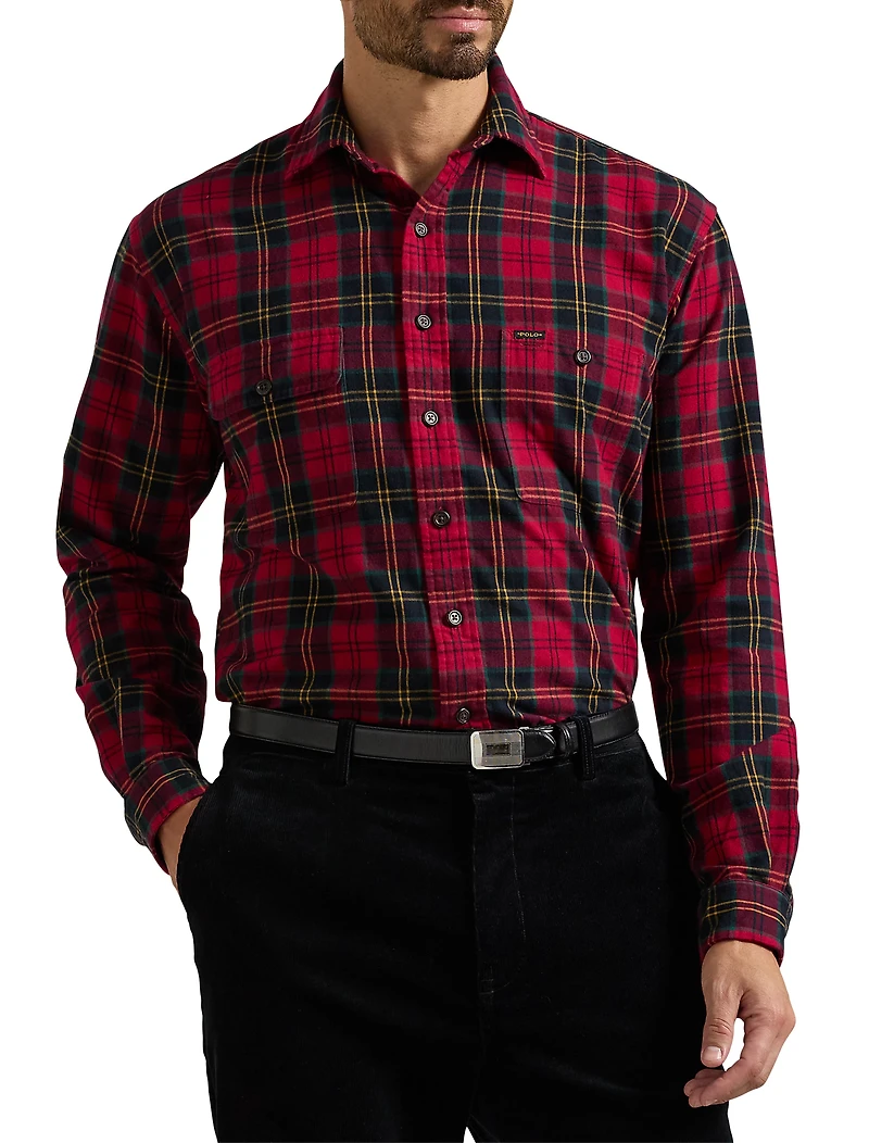 Plaid Brushed Oxford Sport Shirt