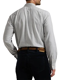 Gingham Twill Sport Shirt