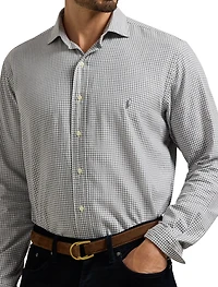 Gingham Twill Sport Shirt