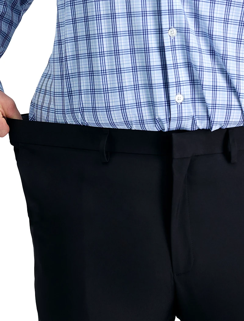 Comfort Straight-Fit Flat-Front Stretch Dress Pants