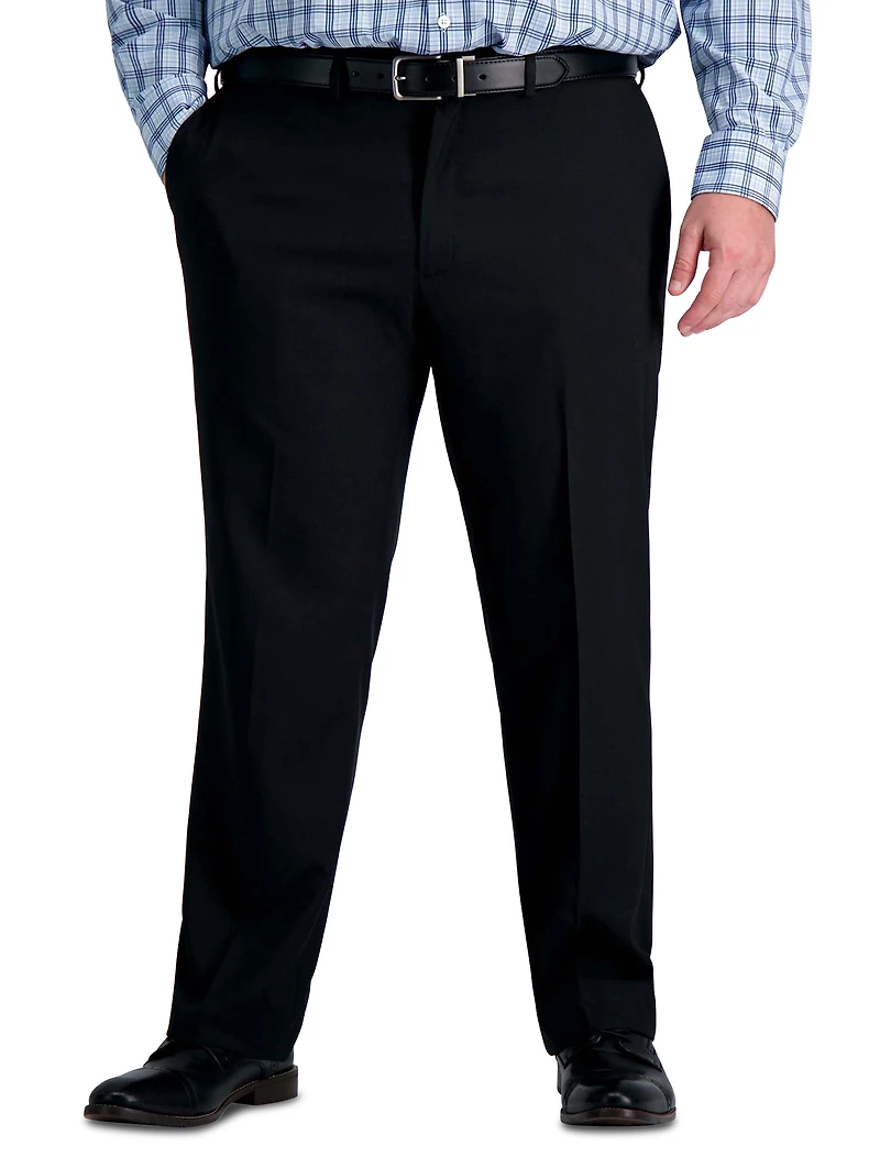 Comfort Straight-Fit Flat-Front Stretch Dress Pants