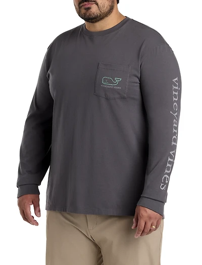 Whale Long-Sleeve Pocket T-Shirt