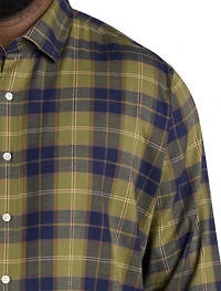 On-The-Go Performance Plaid Flannel Sport Shirt