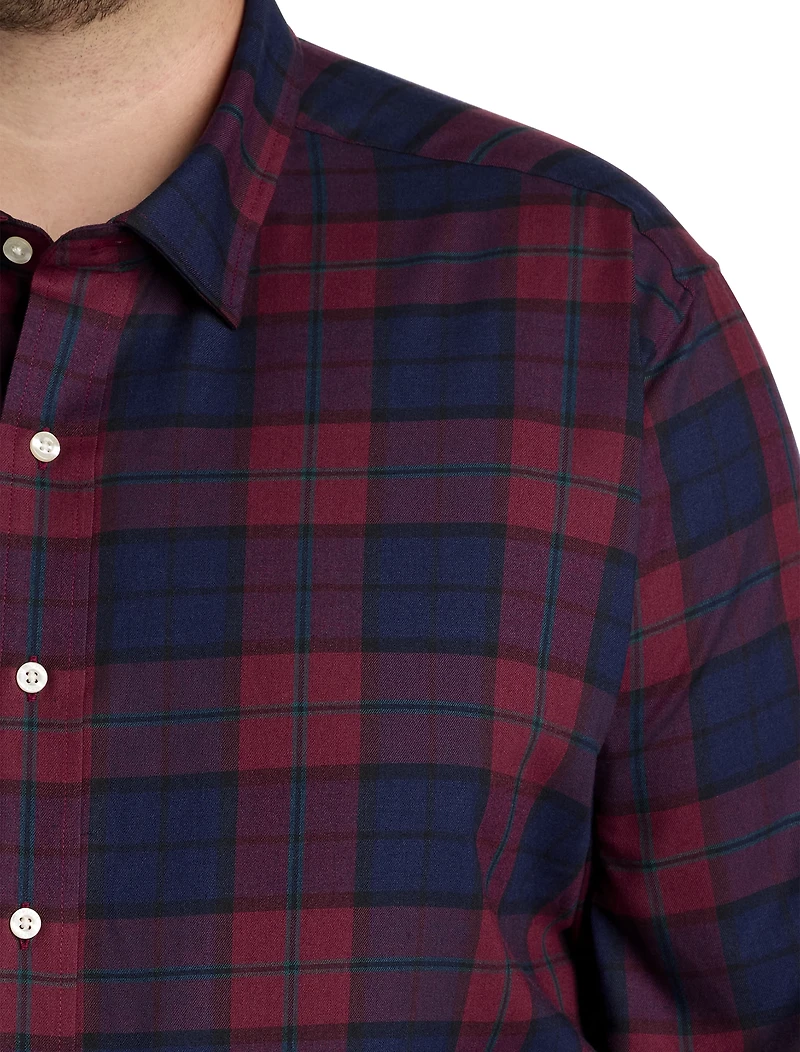 Plaid Flannel Sport Shirt