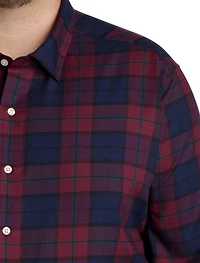 Plaid Flannel Sport Shirt
