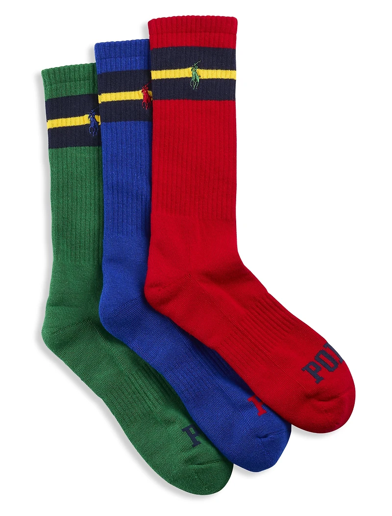  3-pk Striped Crew Socks