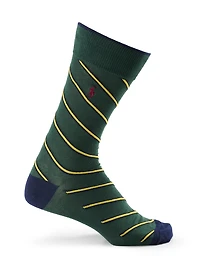 Diagonal Stripe 2-pk Crew Socks