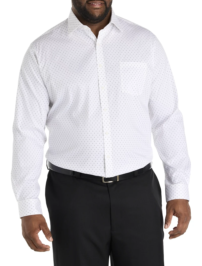 Non-Iron Geometric Print Dress Shirt