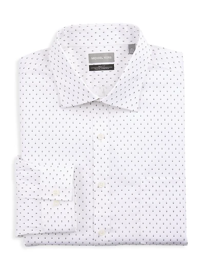 Non-Iron Geometric Print Dress Shirt