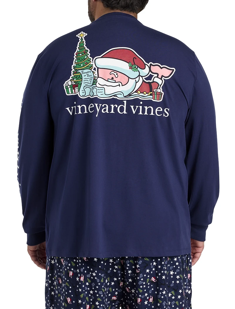 Long-Sleeve Santa Whale T-Shirt 