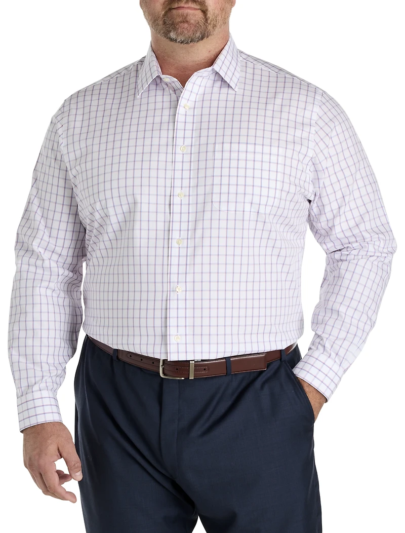 Non-Iron Windowpane Dress Shirt