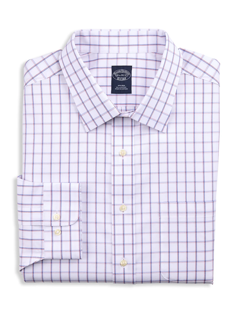 Non-Iron Windowpane Dress Shirt