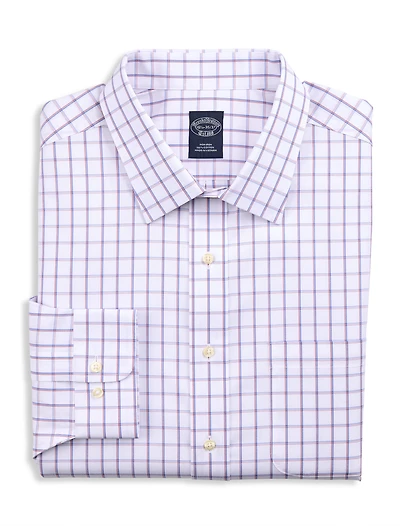 Non-Iron Windowpane Dress Shirt