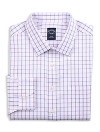 Non-Iron Windowpane Dress Shirt