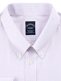 Non-Iron Grid Patterned Dress Shirt
