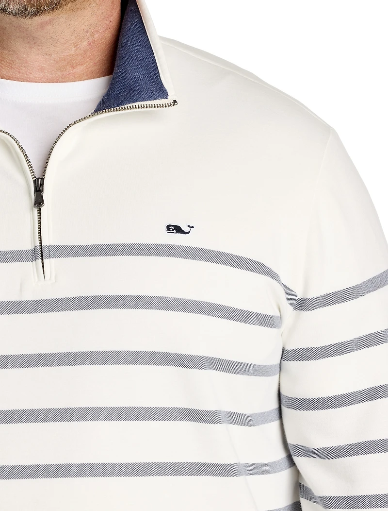 Brenton Stripe Saltwater 1/4-Zip Pullover