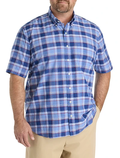Non-Iron Madras Plaid Sport Shirt
