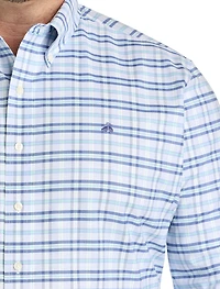 Non-Iron Plaid Oxford Sport Shirt
