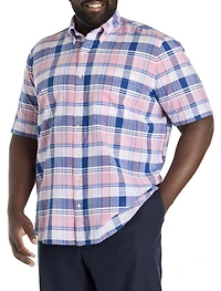 Non-Iron Madras Plaid Sport Shirt